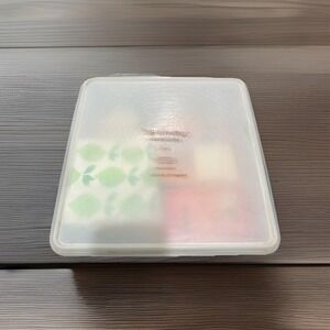 Vintage Tupperware Square Keeper 223-2 Translucent White with Tupper Seal Lid